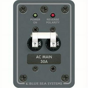 Blue Sea AC Main Only Toggle Circuit Breaker Panel LED 120V AC Green/Red 8077