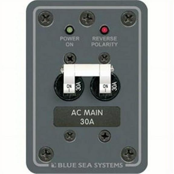 Blue Sea Systems Boat/RV 8077 AC Main Circuit Breaker Panel 30 AMP