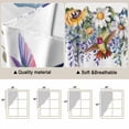 thumbnail image 5 of Watercolor Floral Swag Curtains for Kitchen/Bedroom/Living Room, Spring Daisy Sunflowers Wisteria Hummingbird Scalloped Curtains 63 Inch Long, Window Swag Topper Curtains Valances 2 Panels 36"x63", 5 of 8