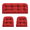 Red, variant on YOOZEKU Outdoor Tufted Wicker Chair Cushions of 3 Pieces, 1 Loveseat and 2 U-Shape All Weather Waterproof Patio Seat Cushions for Wicker Furniture,Bench, Red
