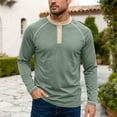 thumbnail image 2 of Akiihool Mens Shirt Graphic Men's Stretch Soft Long Sleeve Crewneck T Shirt Fashion Casual Tee forMen Green,XL, 2 of 6