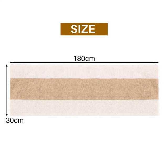 Burlap Table Runners for Kitchen Jute Table Runner 72 Inch - Natural Farmhouse Centerpieces for Tables - Dining Room