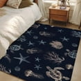 thumbnail image 5 of Navy Blue Coastal Area Rug 3x5 FT, Non Slip Entryway Bedside Carpet, Nautical Summer Beach Sea Turtle Starfish Washable Soft Floor Carpet Indoor Mat Throw Rug for Dorm Kitchen Home Office, 5 of 9