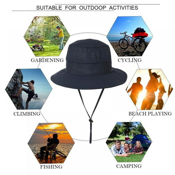 Bangus Men's Sun Hat Wide Brim Bucket Hat Windproof Fishing Hats Other 55-60cm