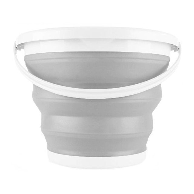 CSChome Seau de Pêche Pliable 10/15L Seau de Pêche Épaissi Forte Capacité de Charge Seau de Camping