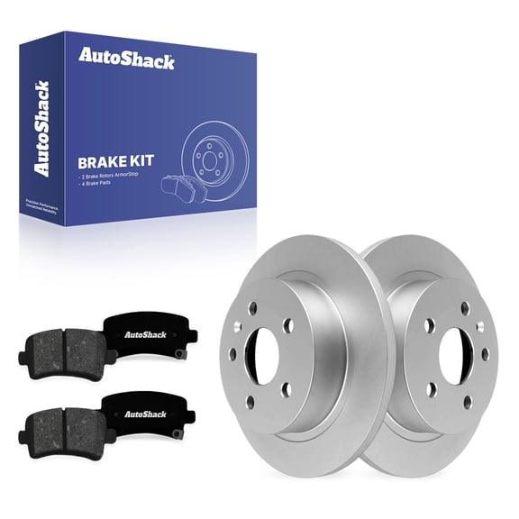 AutoShack Rear Solid Coated Brake Rotors   Premium Ceramic Pads 6-PC Brake Kit Replacement for 2013-2015 Chevrolet Malibu 2012-2016 Buick LaCrosse 2011-2017 Buick Regal ArmorStop 11.5" (292 mm)