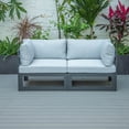 thumbnail image 3 of Maykoosh Boho Beauty 2-Piece Sectional Loveseat Black Aluminum with Cushions, 3 of 5