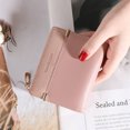 thumbnail image 5 of Frosted Korean version coin purse multi-card buckle short zipper women's purse - pink, 5 of 5