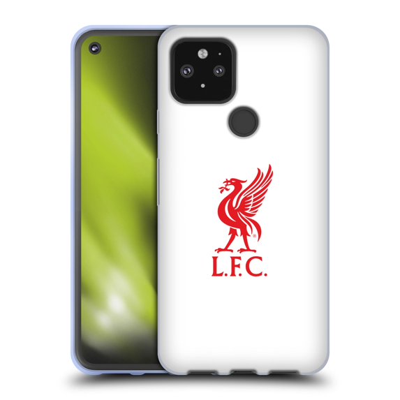 Head Case Designs Officially Licensed Liverpool Football Club Liver Bird Red Logo On White Soft Gel Case Compatible with Google Pixel 5 5G