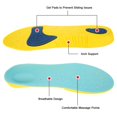 thumbnail image 1 of Gel Cushion Shoe Insole, Arch Support Insert Pad, 3 Sizes, Prevents Sliding, Absorbs Shock, Breathable, Curving Design, Protects Heel, 1 of 8