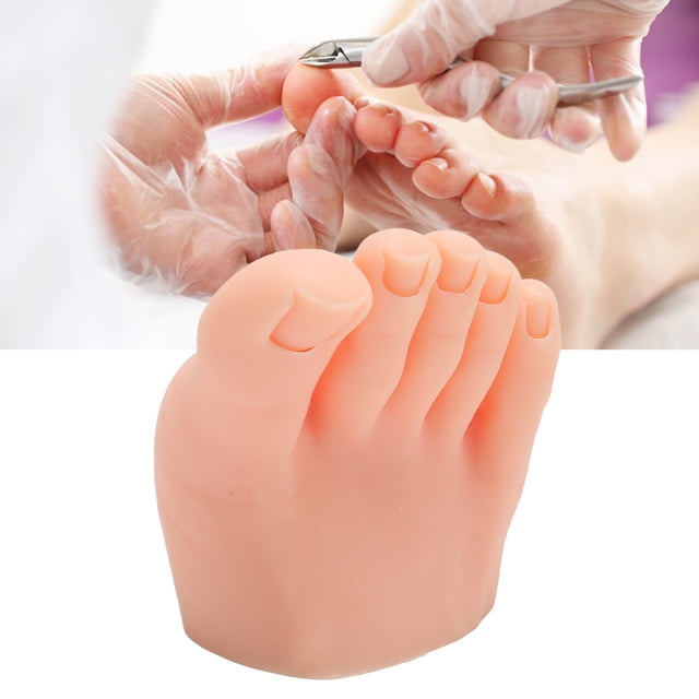 Modelo De Pie De Práctica De Silicona Flexible Y Móvil Para Tren De Arte De Uñas, Pedicura, Tatuaje - Textura De Piel Realista Con Dedos De Los Pies, Inodoro Y Reutilizable
