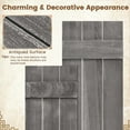 thumbnail image 4 of Costway Window Shutter Set of 2 Reclaimed Paulownia Wood Wall Decor with Antiqued Surface Dark Grey, 4 of 8