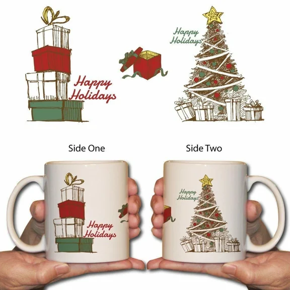 Tree And Presents Christmas Coffee Mug - 15 Oz
