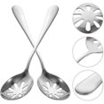 thumbnail image 2 of Stainless Steel Soup Slotted Serving Spoon Set - 2pcs, 2 of 5