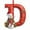 D, variant on Moocorvic 26 Letters Christmas Tree Decoration Pendant, Christmas Snowman Personalized DIY Christmas Ornaments Xmas Tree Hanging Decor(M)
