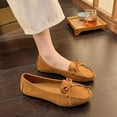 thumbnail image 3 of Women’s Round Toe Flat Shoes with Bow, Slip-On Casual Dress Flats, 3 of 4