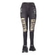 thumbnail image 3 of Pntutb Moda Mujer Botón sólido Cintura alta Bolsillo Jeans Pantalones Agujero Pantalones de mezclilla Pntutb Pntutb-1314, 3 of 5