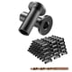 thumbnail image 1 of Paquete de 120 Fundas Protectoras de Acero Inoxidable Negras para Barandillas de Cables de Terraza de 1/8 de Pulgada, para Postes de Madera/Compuestos, 1 of 8