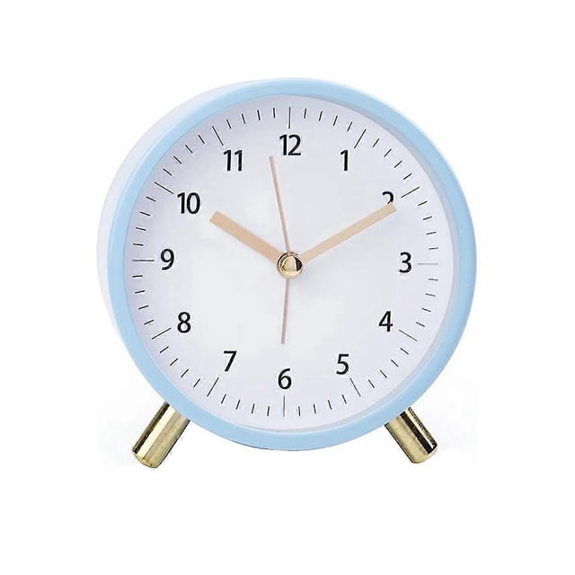 Alarm Clock 4.5inch Bedside Analog Alarm Clock For Bedroom Battery Operated Round Clock With Backli