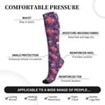 thumbnail image 3 of Lsque red Skull flower Pattern Sport Compression Socks for Men & Women 15-20 mmHg Knee High Nurse Pregnant Running Medical and Travel Athletic, 3 of 6