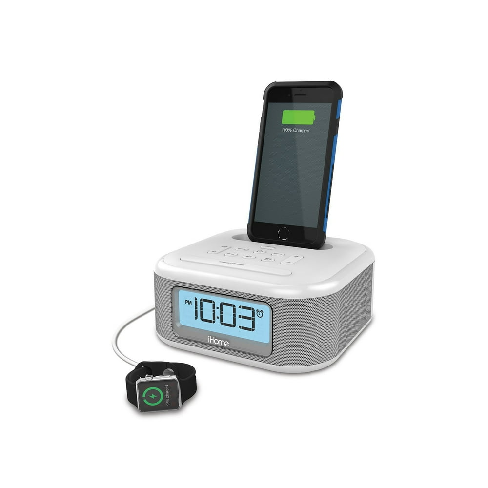 iHome iPL23V2 Stereo FM Clock Radio with Lightning Connector and USB