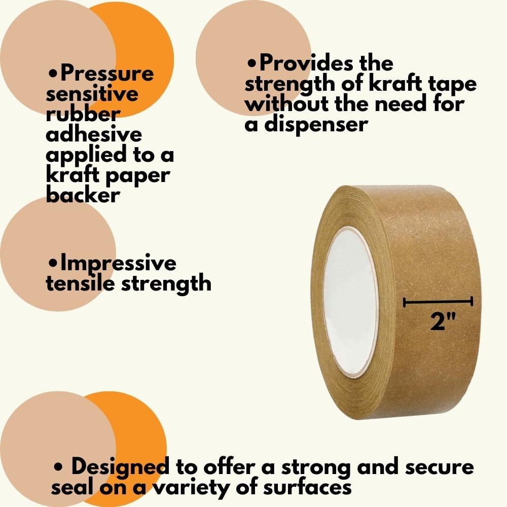 MMBM Colored Heavy Duty Carton Sealing Tape, 6 Rolls, 2" x 60 Yards