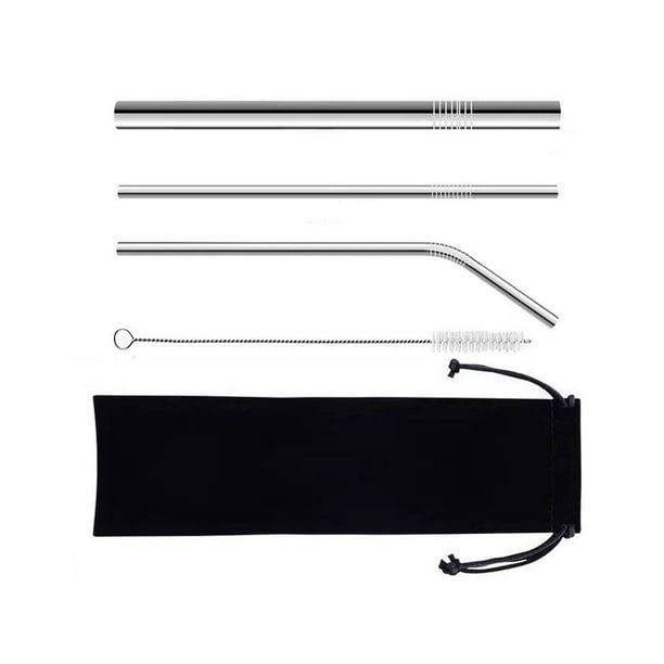 keepw 5PCS/Set Stainless Steel Straws Reusable Camping Drinking Straw