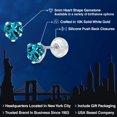 thumbnail image 2 of Gem Stone King 10K White Gold London Blue Topaz Stud Earrings for Women | 1.10 Cttw | Gemstone November Birthstone | Heart Shape 5MM, 2 of 6