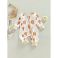 thumbnail image 2 of Faithtur Combinaison Bébé Printemps Automne, Cartoon Cow Tête/tournesol Imprimé Manches Longues Col Rond Fermeture Éclair, 2 of 9
