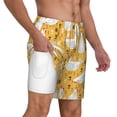 thumbnail image 3 of Picia Funny Chicken pattern Mens Swim Trunks with Compression Liner Stretch Beach Shorts Quick Dry with Zipper Pockets No-Chafing Board Shorts-XX-Large, 3 of 9