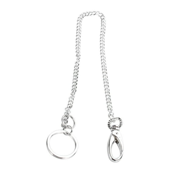 1PC Stainless Steel Safety Chain Metal Key Chain Long Chain Waist Hanging Keychain for Men Women Outdoor