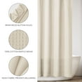 thumbnail image 5 of mDesign Cotton Waffle Knit Shower Curtain, Spa Quality - 72" x 96" - Cream/Beige, 5 of 8