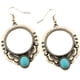 thumbnail image 1 of Aleación geométrica Lady Studs Fish Hooks Pendientes de mujer turquesa, 1 of 5