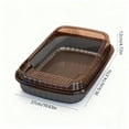 thumbnail image 2 of Splash-Proof High Bar Litter Box Large Capacity Waterproof Base,Removable Pan Modern Design for Multiple Cats Self-Cleaning Function Heavy-Duty Plastic Construction for Home Use,Ccwuwei, 2 of 7