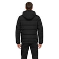 thumbnail image 5 of Heting Men's Winter Puffer Jacket with Hood Lightweight Quilted Coat Windproof Outerwear for Travel Daily Wear Black Large, 5 of 9