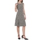thumbnail image 2 of Vestido de trabajo sin mangas de línea A de mujer INSPIRE CHIC, de tweed, con cuello redondo, hasta la rodilla, talla XL, color caqui beige, 2 of 5