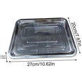 thumbnail image 3 of Baking Sheet Pan for Toaster Oven, Stainless Steel Baking Cookie Sheet, Metal Cookie Sheet, Non-toxic Metal Baking Pan for Cake, Healthy & Rust Free, Easy to Clean, 14.2*10.6*1.9 in, 3 of 9