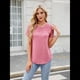 thumbnail image 5 of Camisetas de Corta para Mujer, Blusas Informales de Moda para Verano y . Conjuntos de Vacaciones Modernos. Rosa M, 5 of 10