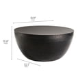 thumbnail image 3 of Mella 32 Inch Metal Hammered Coffee Table in Black, 3 of 7