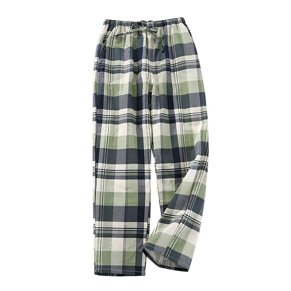 Bowake Plaid Pajama Pants Women Casual Comfy Wide Leg Pajama Pants Elastic Waist Lounge Bottoms Pants with Pockets
