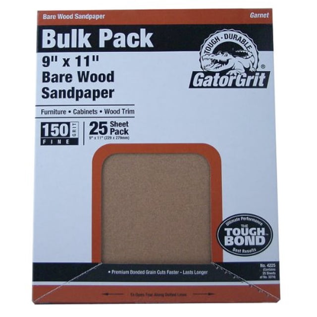 Láminas abrasivas Ali Industries Gator Grit 150 Grit 22x28 cm