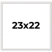 23x22 Frame White Real Wood Picture Frame Width 0.75 inches | Interior Frame Depth 0.5 inches |