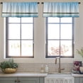 thumbnail image 3 of LALILO Kitchen Curtain Valance Rural Blue Lake And Green Rod Pocket Window Curtain 52"x 18" Set of 2, 3 of 5
