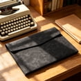 thumbnail image 4 of File Folder,Waterproof Document Pouch,Faux Leather File Organizer with Magnetic Snap for Thin A4 Document Storage,Meeting Documents Arrangement,Black, 4 of 8