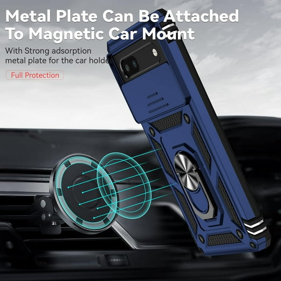 for Pixel 6a Case,Google Pixel 6a Phone Case,[Military Grade] 16ft.Drop Tested Cover with Magnetic Kickstand Protective Case for Google Pixel 6a, Blue
