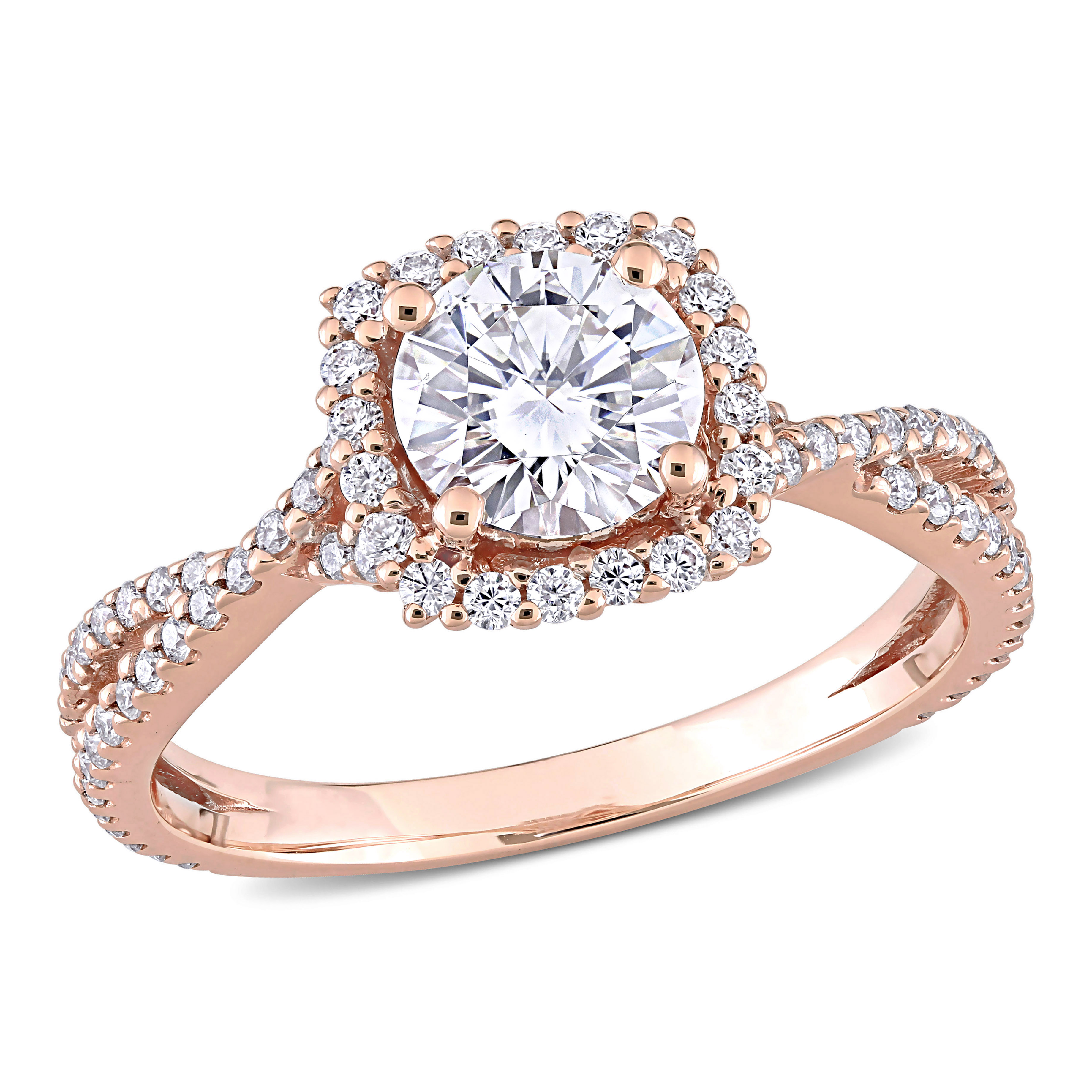 Miabella 11/2 Carat T.G.W. Moissanite 10k Rose Gold Crossover