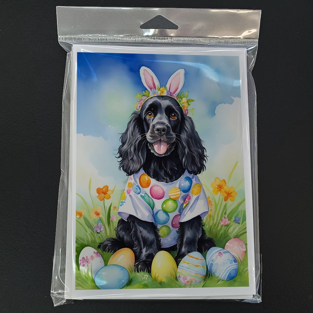 Cocker Spaniel Easter Egg Hunt Greeting Cards Pack of 8 7 in x 5 in