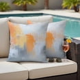 thumbnail image 2 of Outdoor Pillow Cover Orange Grey Modern Set of 2 Waterproof Throw Pillowcases Abstract Painting Decorative Patio Furniture Pillows for Couch Garden Indoor & Outdoor Use, 2 of 9