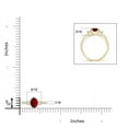 thumbnail image 4 of ANGARA Natural Classic Oval Ruby and Diamond Three Stone Engagement Ring in 14K Yellow Gold for Women (Size-6x4mm) | July Birthstone, Birthday, Anniversary, Jewelry Gift for Women | Natural Ruby Ring, 4 of 8