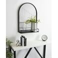 thumbnail image 5 of Kate and Laurel 20 x 28 Arch Wall Mirror, Black, 5 of 8